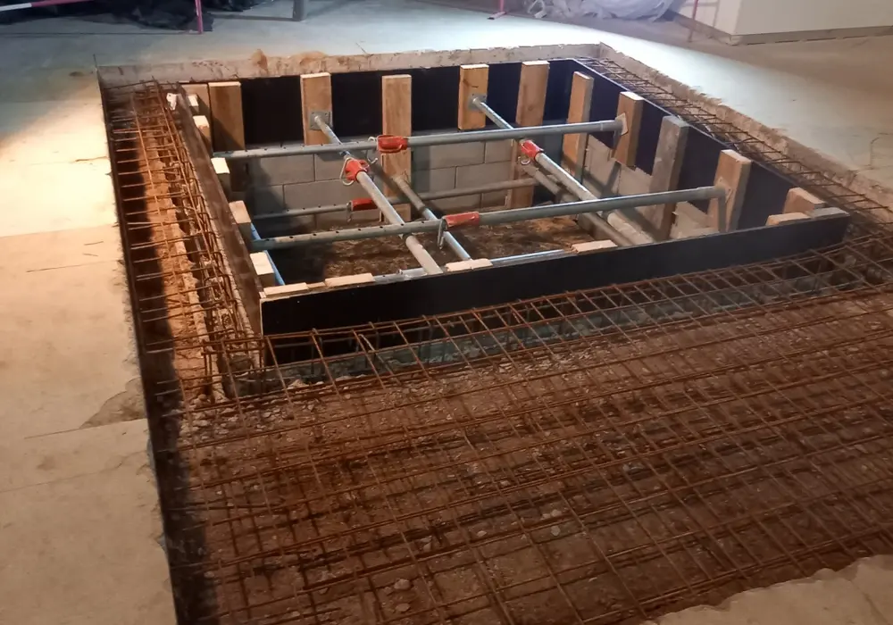 Construction d'une Fosse technique en industrie